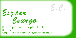 eszter csurgo business card